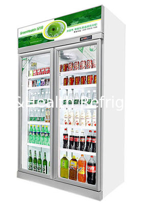 Biały kolor szklanych drzwi Cooler Drink Chiller Showcase z funkcją odmgławiania R134a