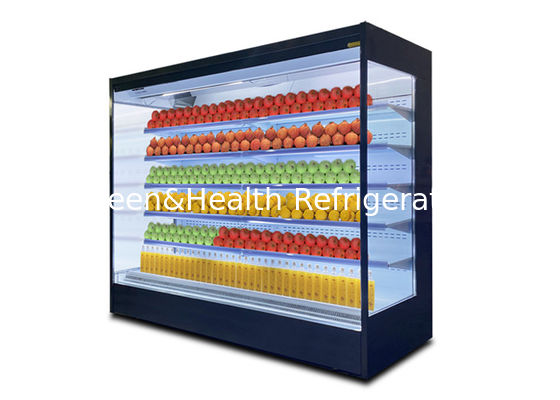 Niestandardowy rozmiar Owoce Warzywa Open Display Cooler Square Multi Deck