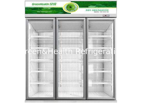 Custom Auto Defog Commercial Refrigeration Hipermarket Juice Display Chiller