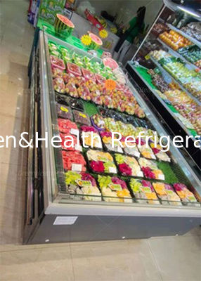 Chłodziarka do warzyw owocowych ze stali nierdzewnej Supermarket Island Freezer