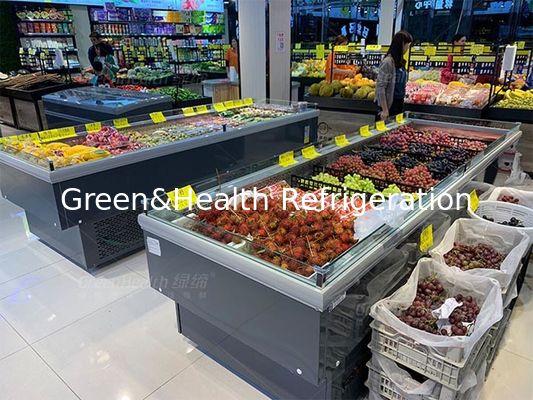 Top Open Type Display Handlowy poziomy agregat chłodniczy do owoców i warzyw