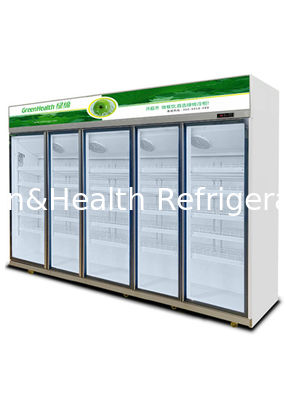 Modna chłodziarka do napojów w supermarkecie do przechowywania świeżej żywności