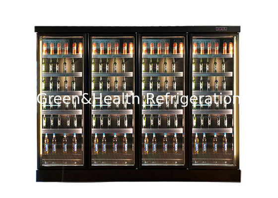 Wielopokładowa lodówka z 4 szklanymi drzwiami Chłodziarka do przechowywania nabiału 2-8 stopni