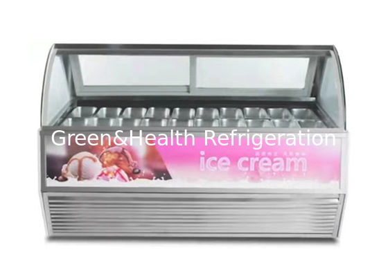 Gelato Shop Komercyjna zamrażarka do lodów z dostosowanymi patelniami
