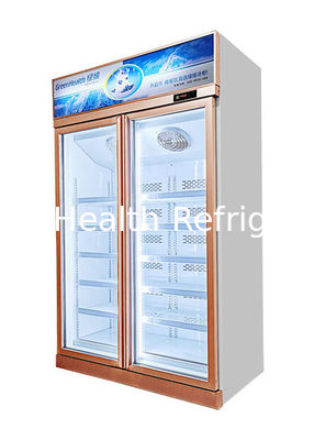 Komercyjna zamrażarka z widocznymi szklanymi drzwiami z 5 regulowanymi półkami