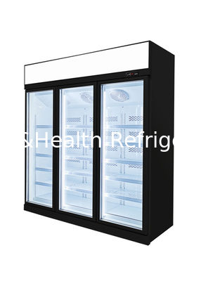 Pionowa trzydrzwiowa podgrzewana zamrażarka ze szklanym wyświetlaczem Hyper Market 220 V 1450 l