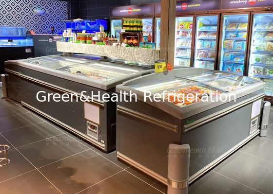 2,1-metrowy wyświetlacz komercyjny z zamrażarką na wyspę do mięsa i owoców morza