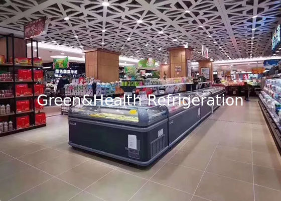 Island Ice Cream Commercial Display Zamrażarka skrzyniowa Bez szronu