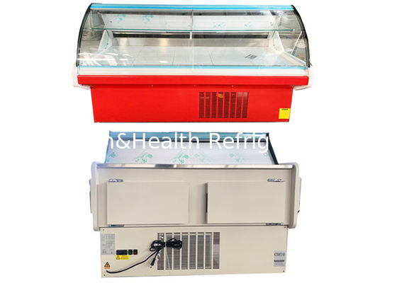 R404a 2M Deli Display Lodówka z zakrzywionego szkła Witryna na mięso