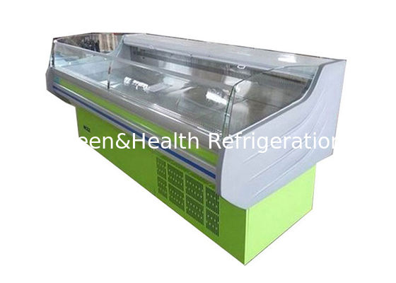 Ryby Mięso Żywności morskiej Wyświetlacz Stolik Lodówka Wyświetlacz dla supermarketów Zamrażarka pozioma