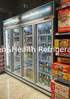 Lodowce z podwójnymi drzwiami z wyświetlaczami szklanymi