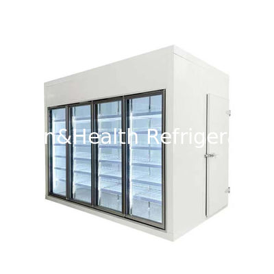 Multi Deck Dairy Glass Door Freezer Wstecz Ładowanie chłodnicy Chłodnica