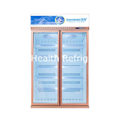 Ruchoma 2 szklana gablota na napoje z systemem rozmrażania bezpieczników grzewczych Witryna pionowa z zamrażarką