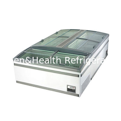 CE ROHS Komercyjny wyświetlacz zamrażarka Supermarket Skrzywiona szyba zamrażarka