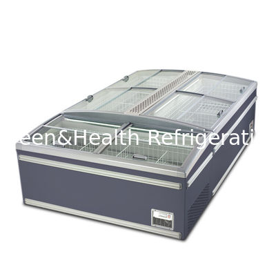 Horyzontalny zamrażarz ze szkła ze stali nierdzewnej