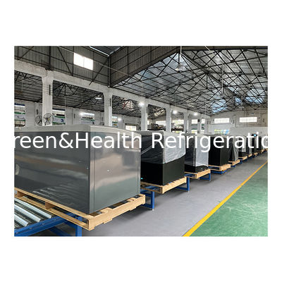 Sprzedaż bezpośrednia z fabryki Półotwarte drzwi przesuwne Szkło Stal nierdzewna Zamrożone towary Skład Wyspa Zamrażarka