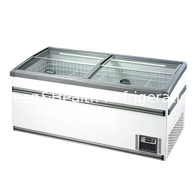 Biały / Szary Supermarket Mrożone Produkty / Pierogi z Ryżem i Mięsem / Wyspa Chłodnicza do Przechowywania Mrożonych Ryb