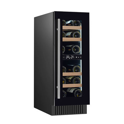 Świadectwo ETL Pionowe jednodrzwiowe 18 butelki czerwonego wina chłodnicze magazyn wyświetlacz zamrażarka
