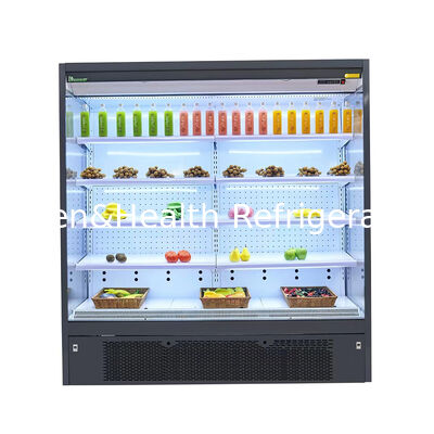 Commercial Open Display Refrigerator with 2-8°C Adjustable Temp LED Lighting and Remote System