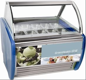 10 Patelnia Blue Hard Ice Cream Freezer Custom For Store / Mall