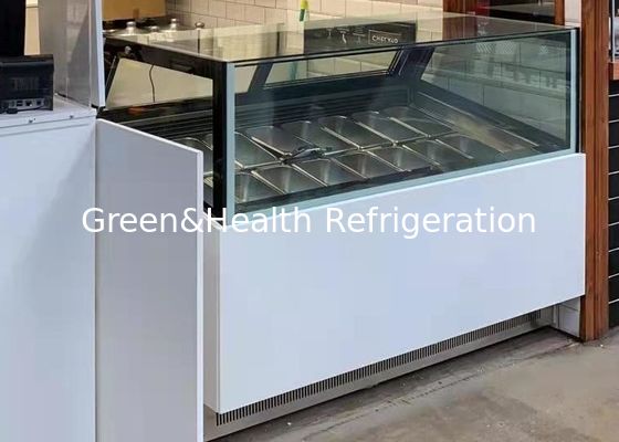 -22 stopni 16 Pan Gelato Display Scoop Lody Zamrażarka do lodów