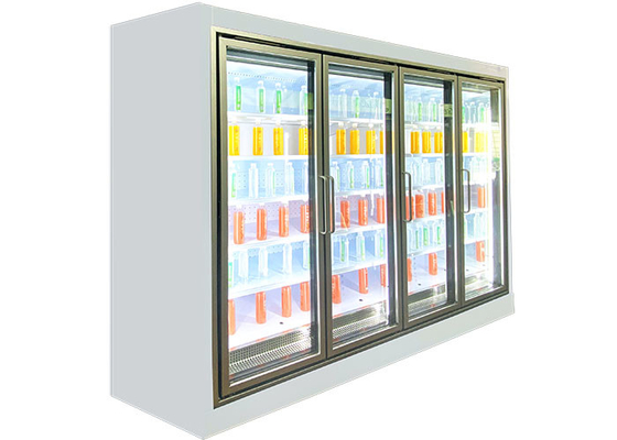 Pionowy agregat chłodniczy z gablotą na alkohol z drzwiami Bar Lodówka Oszczędność energii